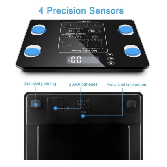 “LEADZM” Digital Body Fat Health Monitor Scale - Picture 5 of 10